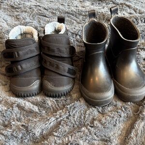 Kids Black Winter Boots